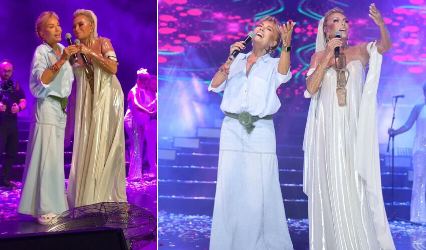 Muhteşem düet! Ajda Pekkan ile Semiramis Pekkan yıllar sonra aynı sahnede...