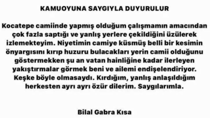 Kocatepe Camii- özür