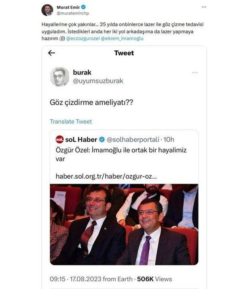 CHP’li vekilden İmamoğlu ve Özel’e çok konuşulacak gönderme: Çizmeye hazırım CHP’li vekilden İmamoğlu ve Özel’e çok konuşulacak gönderme: Çizmeye hazırım