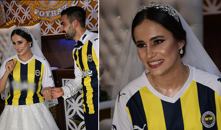 Gelinden damada büyük sürpriz: Düğünde Fenerbahçe forması giyerek doğum gününü kutladı