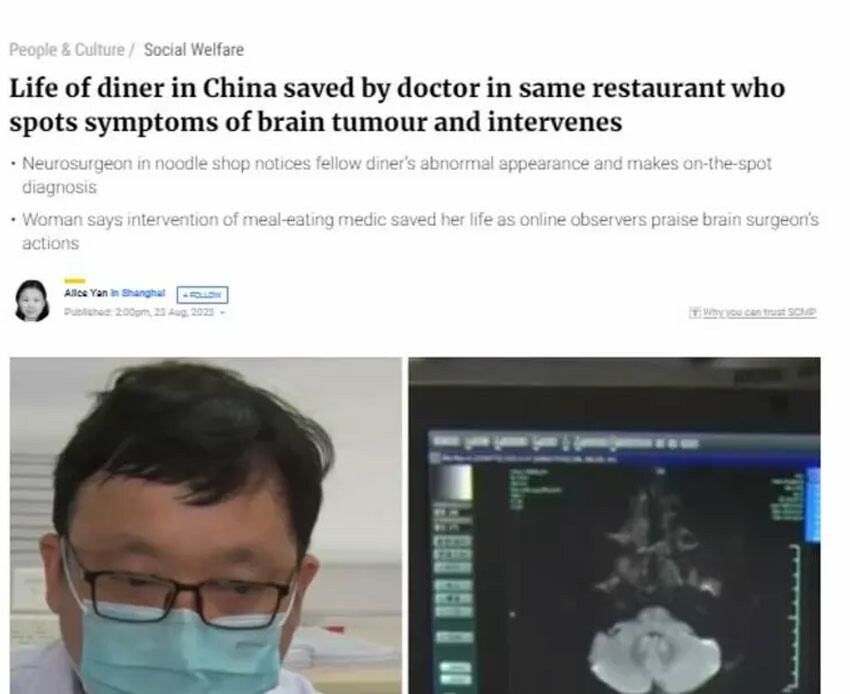 Yabancı biri görünüşüne bakarak teşhis koydu, hayatı kurtuldu: Beyninde ölümcül tümör çıktı