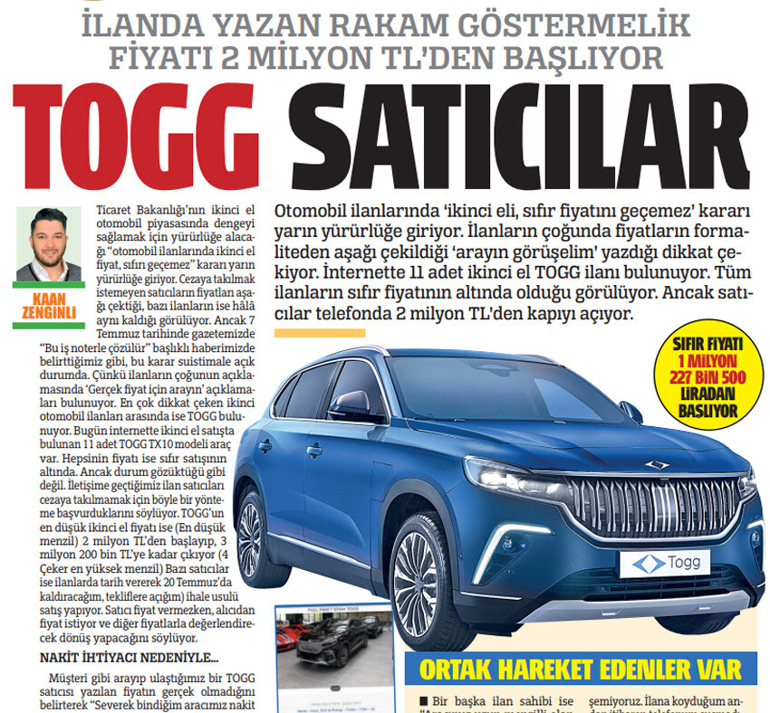 Togg satıcılar duvara tosladı! Cezayı gördüler, satıştan çektiler