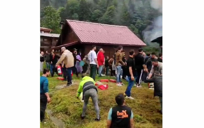 Ayder Yaylası'nda yangın paniği