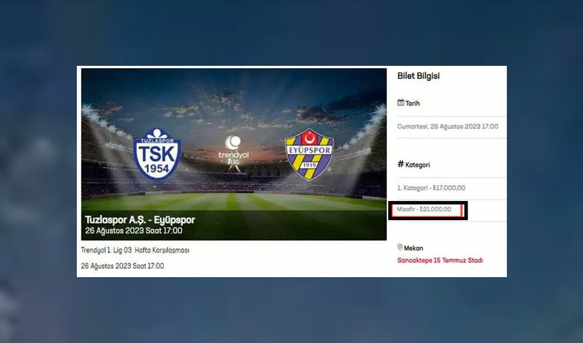 TFF 1. Lig'de maç bileti 21 bin TL! Böylesi Dünya Kupası'nda görülmedi TFF 1. Lig'de maç bileti 21 bin TL! Böylesi Dünya Kupası'nda görülmedi