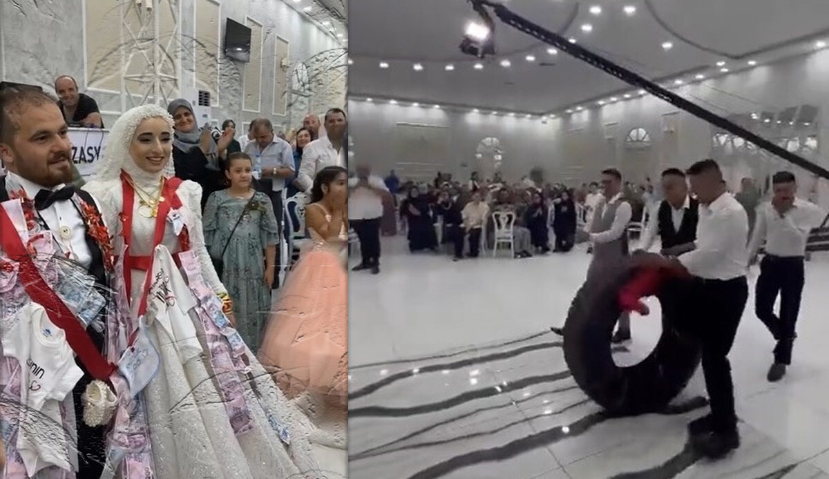 Tır şoförüne verilen düğün hediyesi yüzleri güldürdü