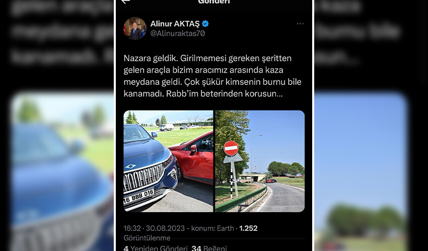 Başkan Aktaş'ın TOGG'u nazara geldi Başkan Aktaş'ın TOGG'u nazara geldi