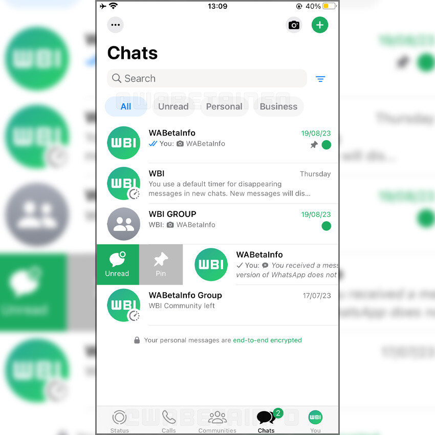 WhatsApp arayüz değişikliği