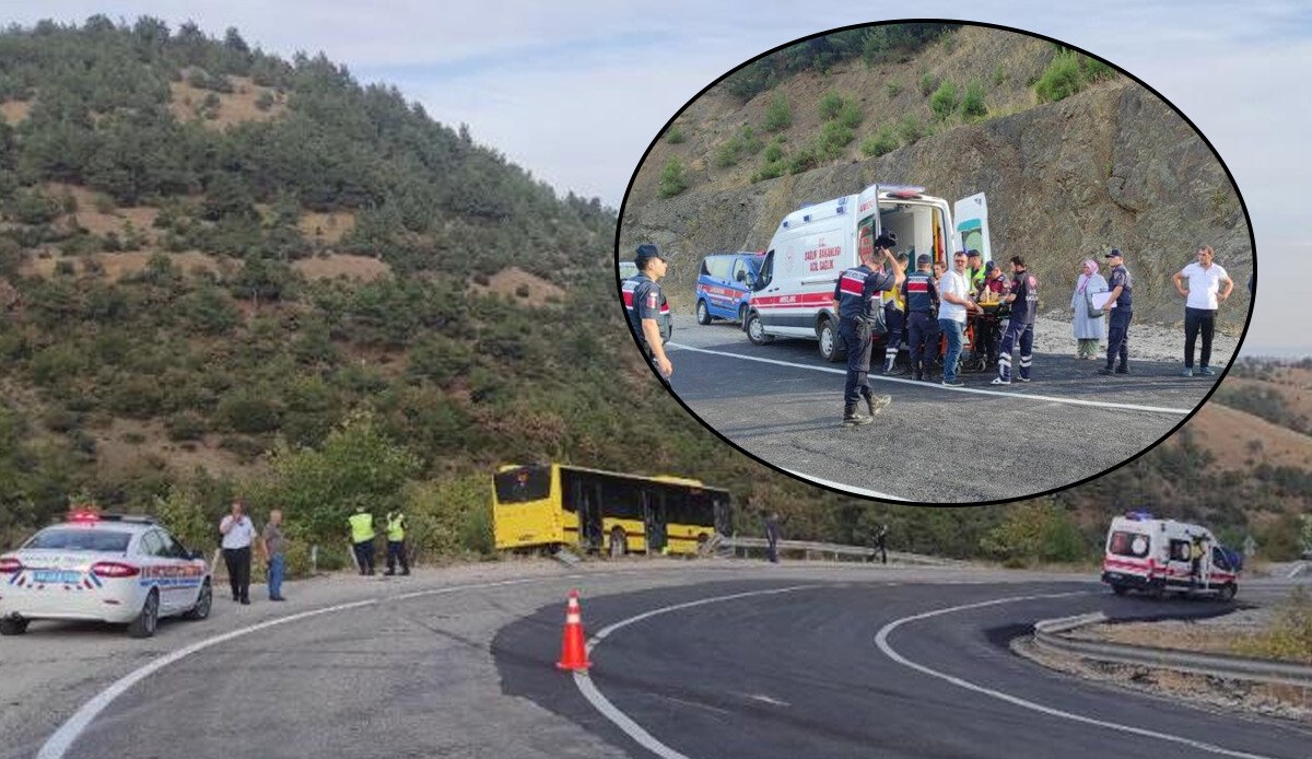 Bursa'da belediye otobüsünde faciadan dönüldü! Uçurumun kenarındaki bariyerlere çarparak durabildi: 10 yaralı var Bursa'da belediye otobüsünde faciadan dönüldü! Uçurumun kenarındaki bariyerlere çarparak durabildi: 10 yaralı var