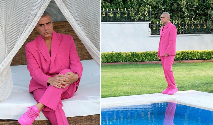 ‘Barbie’ akımına uyan Berdan Mardini pembeli takımıyla dillere düştü