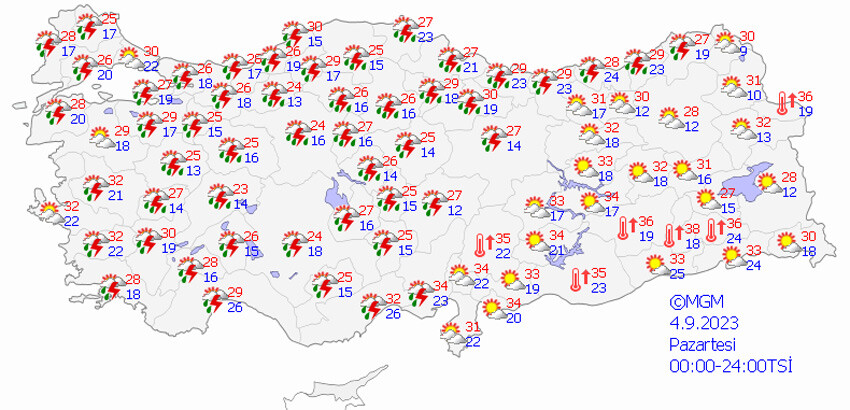 Meteoroloji 'tedbirli olun' dedi, 6 kenti uyardı! Sağanak çok kuvvetli geliyor (4 Eylül 2023 hava durumu)