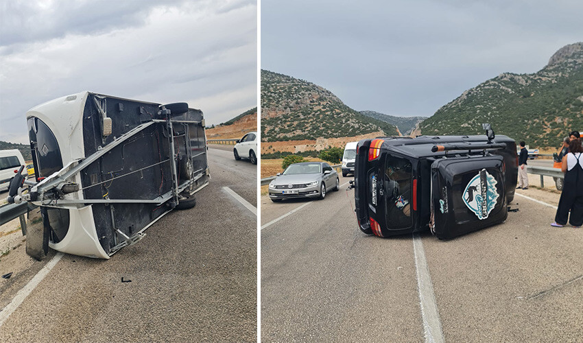 Sanatçı Sümer Ezgü kaza yaptı! İki aracı birden devrildi