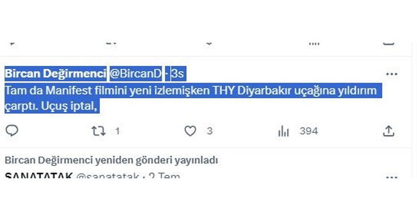 Havada korku dolu anlar! İstanbul-Diyarbakır seferini yapan THY uçağına yıldırım isabet etti