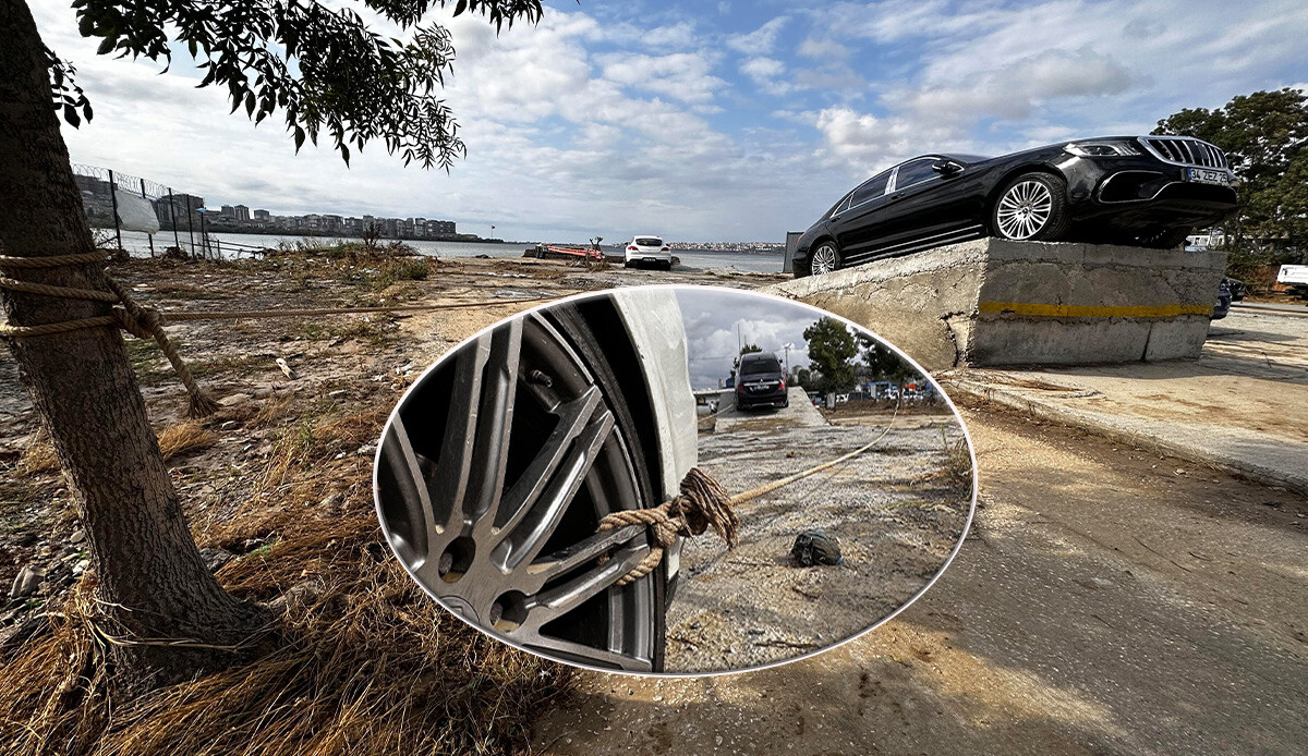 Milyonluk araçlarını sele karşı halatla korudu! Tek tek ağaca bağladılar