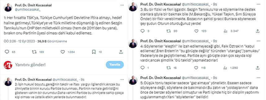 Kocasakal'dan CHP'ye Tanrıkulu tepkisi: Bu bir fiziki ve fikri işgaldir Kocasakal'dan CHP'ye Tanrıkulu tepkisi: Bu bir fiziki ve fikri işgaldir