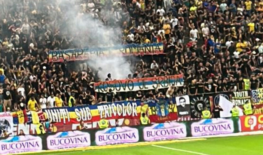 Romanya - Kosova maçında ırkçılık skandalı! Maç yarıda durdu, Vedat Muriç kırmızı kart gördü