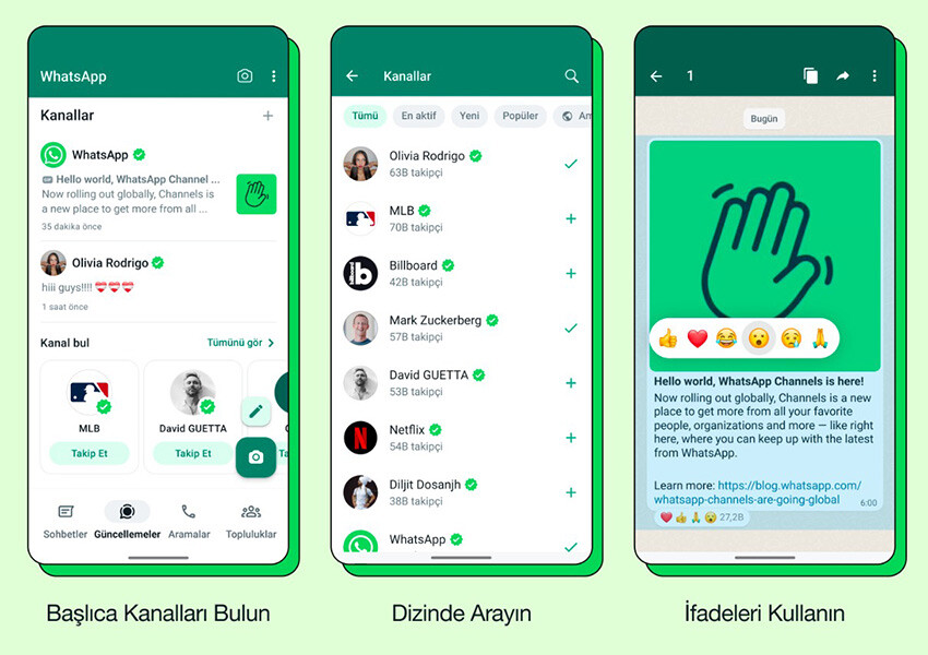 WhatsApp, Türkiye dahil 150 ülkede yayınladı! Yeni özellik herkes için geldi whatsapp kanallar