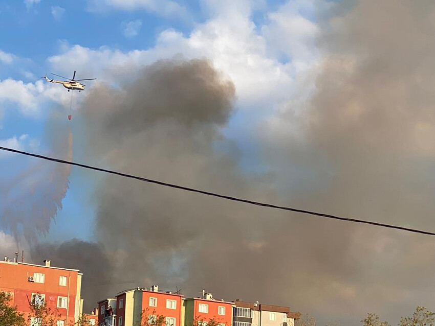 Bursa'da TEİAŞ'a ait ormanda yangın çıktı: Havadan karadan müdahale var