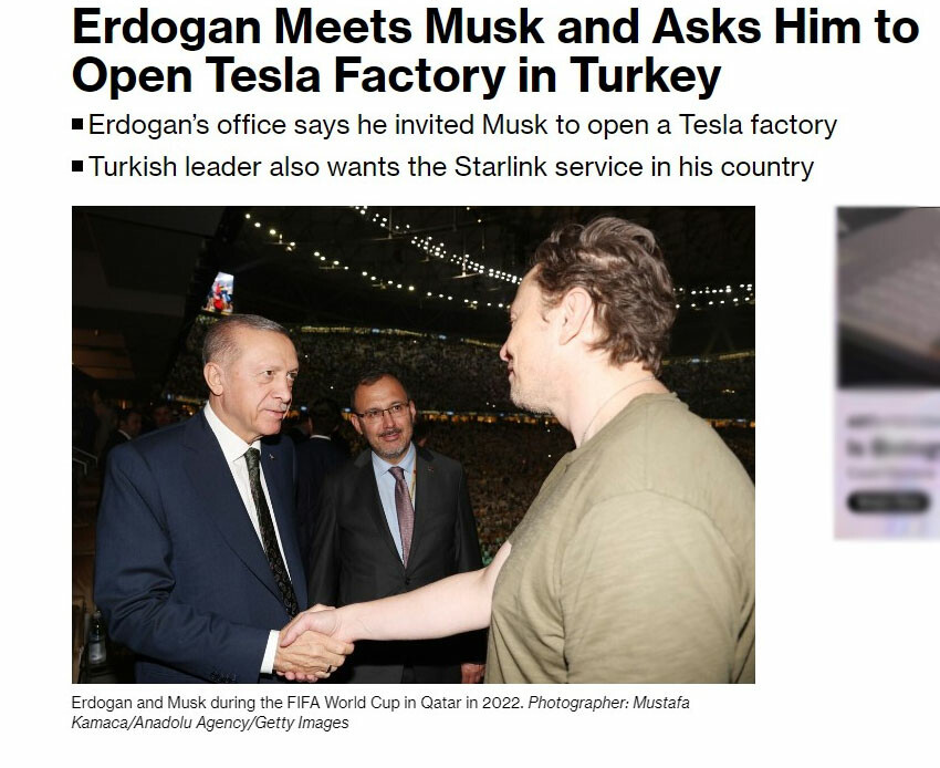 Erdoğan'ın Elon Musk'tan talebi dünya basınında! Türkiye'de Tesla fabrikası...