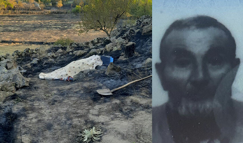 Yaktığı anızın arasında kalan yaşlı adam feci şekilde can verdi