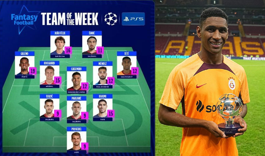 Şampiyonlar Ligi'nde haftanın 11'i açıklandı! Galatasaray'dan Tete seçildi Şampiyonlar Ligi'nde haftanın 11'i açıklandı! Galatasaray'dan Tete seçildi