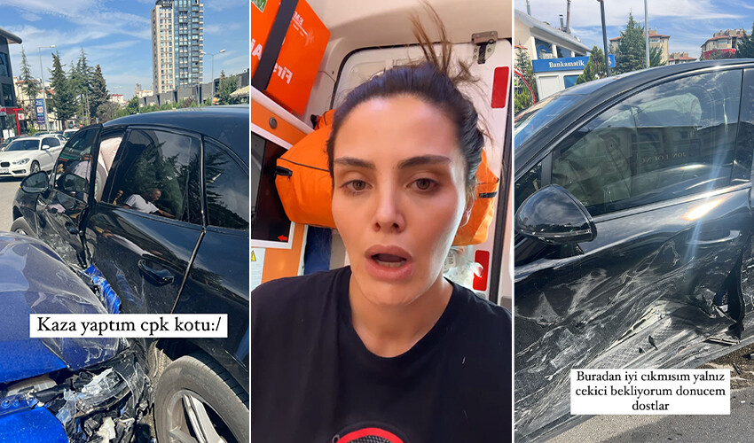 Ünlü fenomen Melis Ayça Değirmencioğlu kaza geçirdi! Ehliyetsiz şoföre ambulansta öfke kustu