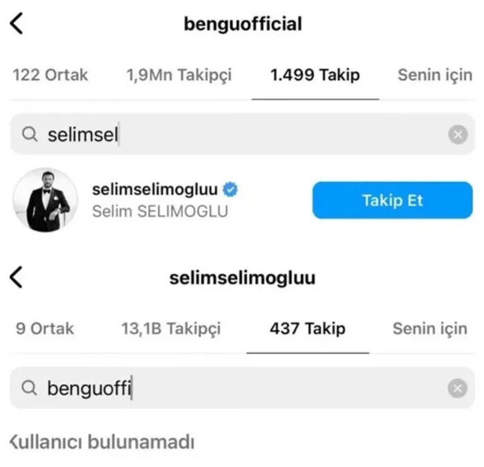 Şarkıcı Bengü’nün eşinden kafa karıştıran hareket… ‘Boşanıyorlar’ yorumları gecikmedi Selim Selimoğlu, Bengü'yü Instagram'da takipten çıktı
