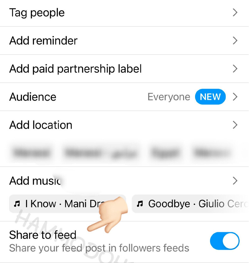 Instagram gönderileri akıştan gizleme seçeneği