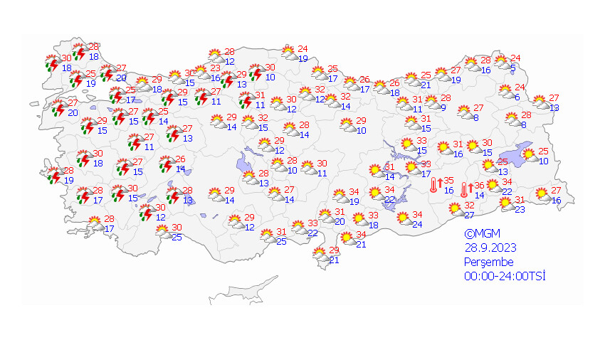 Şemsiyeleri hazırlayın! Sıcaklıklar düşüyor, yağışlar geliyor… Meteoroloji yeni haftanın raporunu açıkladı 28 Eylül hava durumu