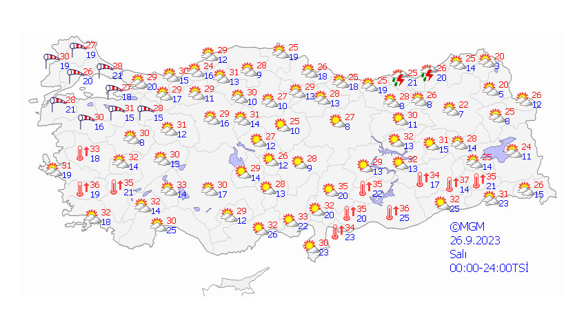 Uyarılar peş peşe geldi! Sağanak ve fırtına etkisini artıracak (26 Eylül 2023 hava durumu) 26 eylül hava durumu raporu
