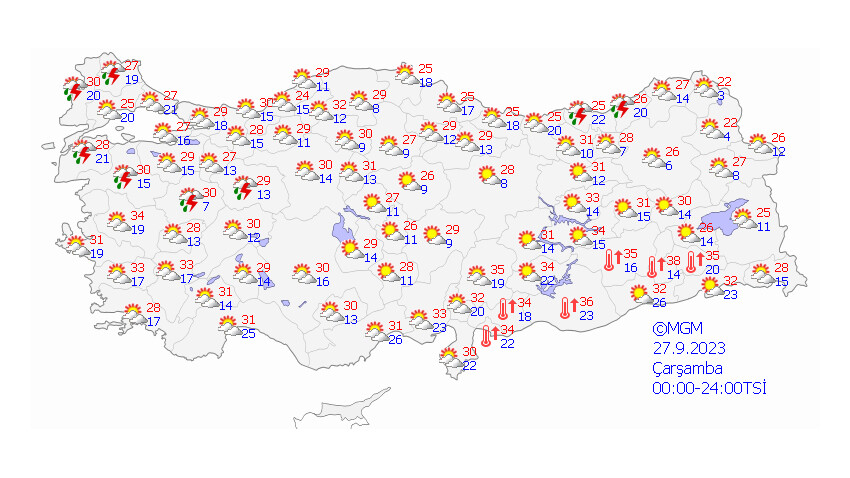 Uyarılar peş peşe geldi! Sağanak ve fırtına etkisini artıracak (26 Eylül 2023 hava durumu) 27 eylül hava durumu raporu