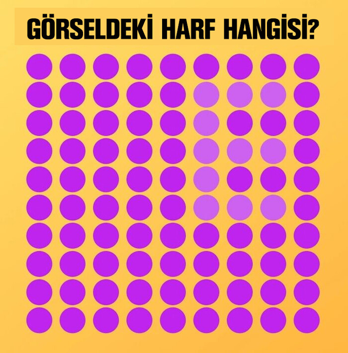 Görselde gizli harf hangisi? 5 saniyede bulan dahi çıkıyor Görselde gizli harf hangisi? 5 saniyede bulan dahi çıkıyor