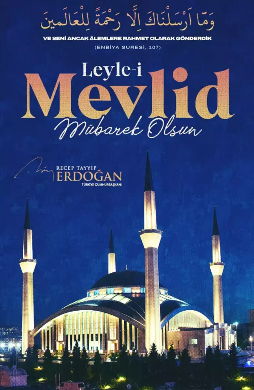 Cumhurbaşkanı Erdoğan'dan Mevlid Kandili mesajı