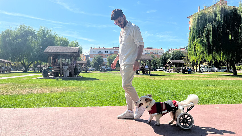 Köpeğinin felç kalması gönül gözünü açtı, genç adam hidayete erdi