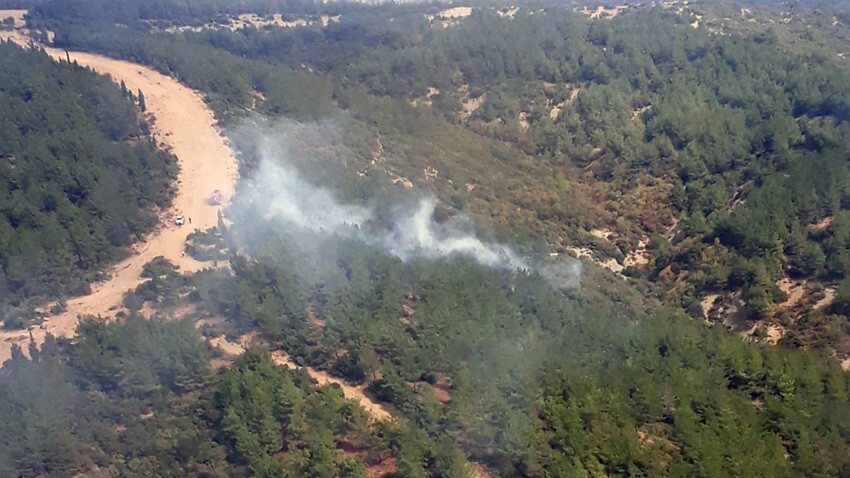 Çanakkale'de düşen yıldırımlar 6 noktada orman yangınına neden oldu Çanakkale'de yıldırım düşmesi sonucu 6 noktada çıkan orman yangınlarından 5'i söndürüldü