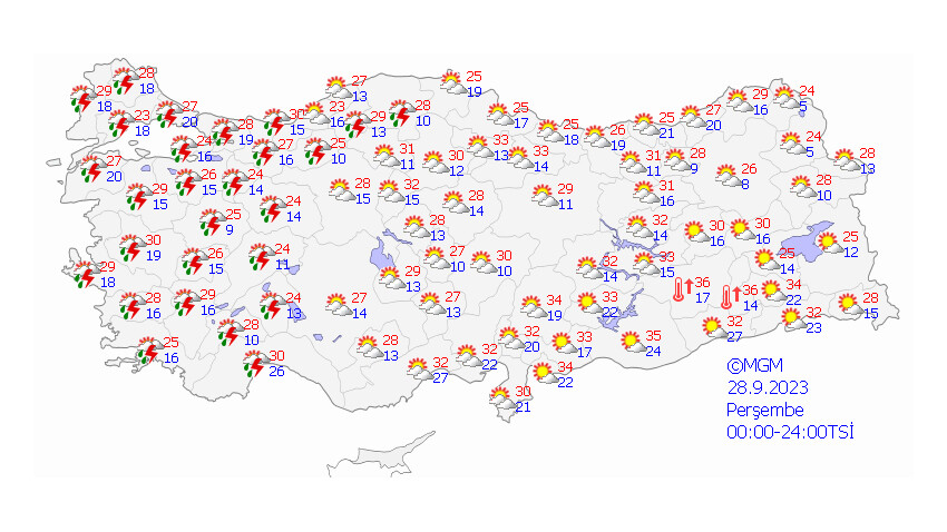 28 EYLÜL PERŞEMBE HAVA DURUMU NASIL OLACAK?