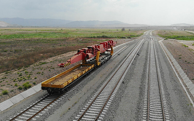 Azerbaycan'ın Zengezur Koridoruna uzanan demiryolu projesi çalışması