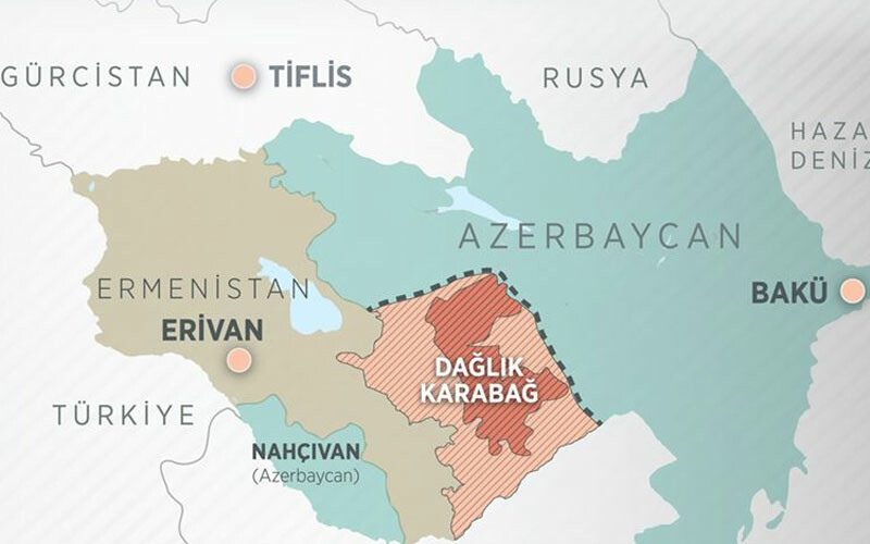 Katliamın izleri gün yüzüne çıkıyor: Karabağ'da 500'e yakın asker ve sivilin kalıntıları bulundu Ermenistan'ın Karabağ işgalini gösteren harita