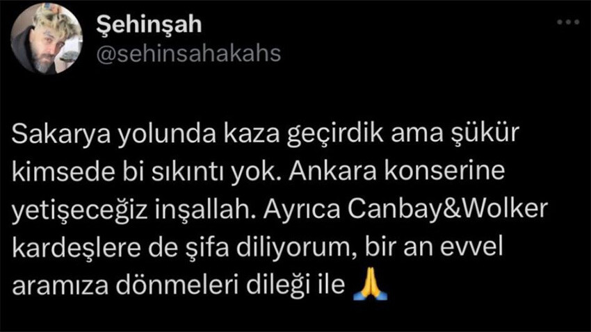 sosyal medyadan kazayı paylaştı