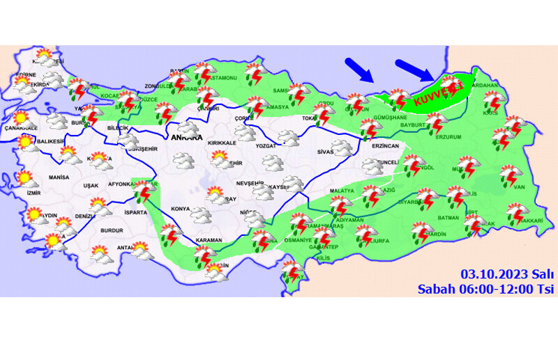 Sel, su baskını, dolu... Meteoroloji 17 kent için alarm verdi: Çok kuvvetli geliyor! (3 Ekim hava durumu)