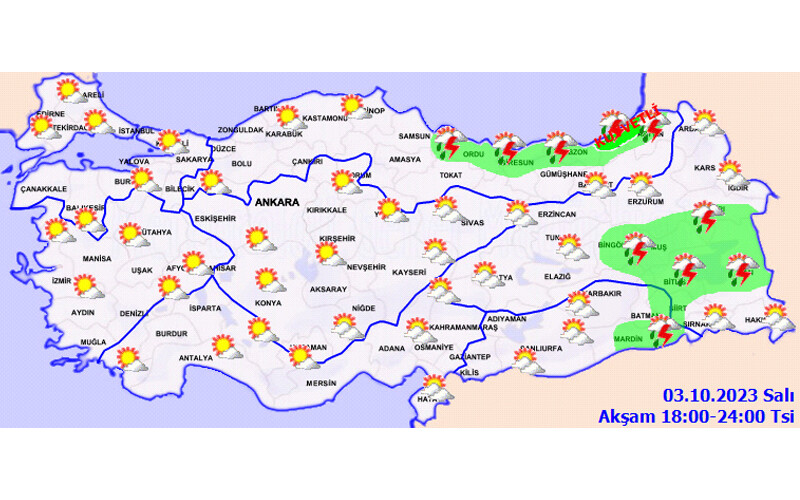 Sel, su baskını, dolu... Meteoroloji 17 kent için alarm verdi: Çok kuvvetli geliyor! (3 Ekim hava durumu)