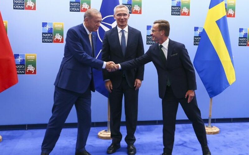 Cumhurbaşkanı Recep Tayyip Erdoğan ve İsveç Başbakanı Ulf Kristersson Litvanya'nın başkenti Vilnius'ta NATO Zirvesi kapsamında bir araya geldi