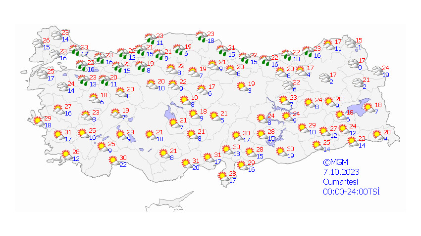 Meteoroloji’den 7 il için sarı kodlu uyarı! Kuvvetli geliyor (4 Ekim 2023 hava durumu) Meteoroloji’den 7 il için sarı kodlu uyarı! Kuvvetli geliyor (4 Ekim 2023 hava durumu)