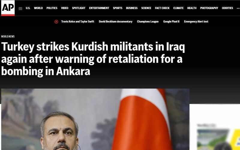 Dünya basını böyle gördü: Hakan Fidan uyarmıştı... Türkiye, PKK/YPG hedeflerini vurdu Dünya basını böyle gördü: Hakan Fidan uyarmıştı... Türkiye, PKK/YPG hedeflerini vurdu
