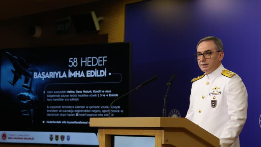 Son dakika... MSB duyurdu: Irak'ın kuzeyine yapılan 3 hava harekatında 58 hedef vuruldu Son dakika... MSB duyurdu: Irak'ın kuzeyine yapılan 3 hava harekatında 58 hedef vuruldu