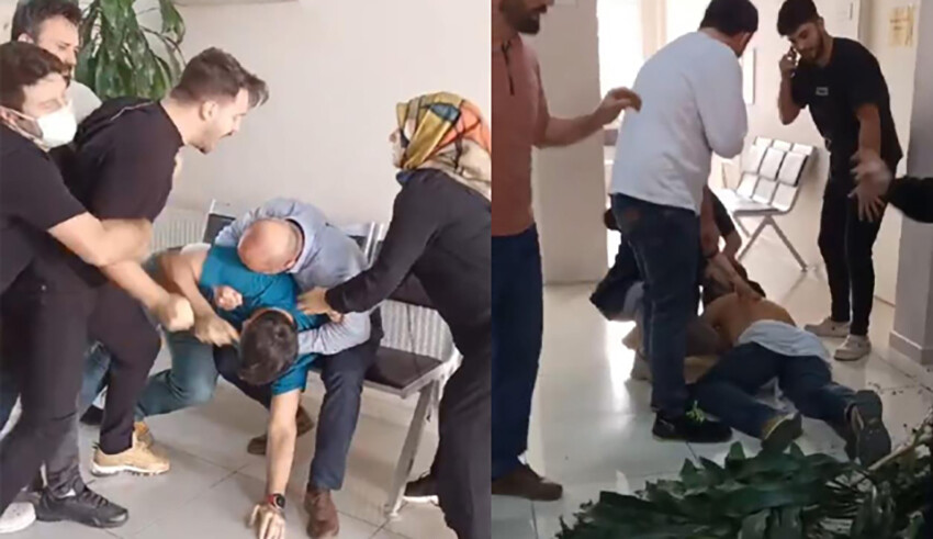 Kocaeli'de dehşet! Sağlık ocağını basıp doktorları dövdüler, o anlar kamerada