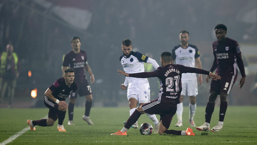 Saraybosna derbisinde Filistin bayrağı açıldı