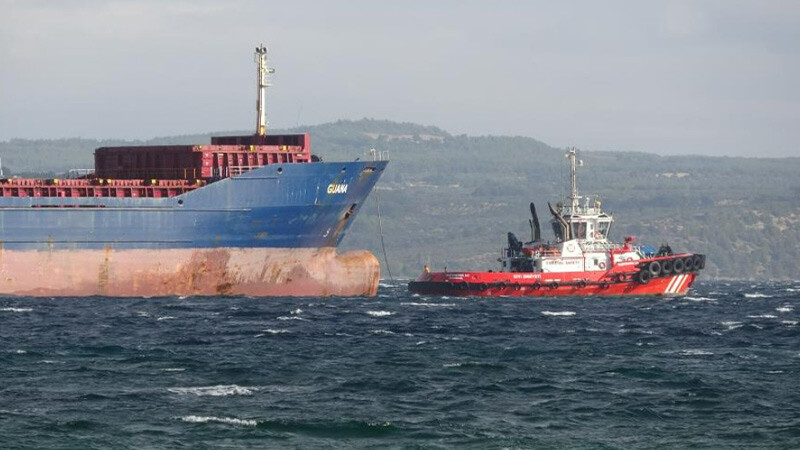 İsrail'den Romanya'ya giden gemi Çanakkale Boğazı’nda arızalandı! Çanakkale boğazı- gemi arızası