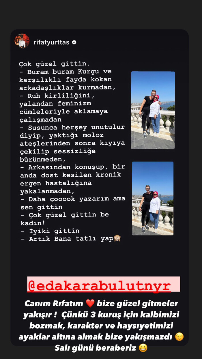 MasterChef Eda’dan olay sözler: Üç kuruş için haysiyetimizi ayaklar altına almak yakışmazdı