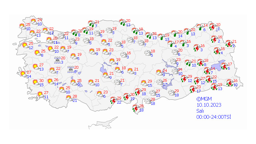 Meteoroloji tek tek açıkladı! 12 il için sağanak ve fırtına uyarısı  Meteoroloji tek tek açıkladı! 12 il için sağanak ve fırtına uyarısı