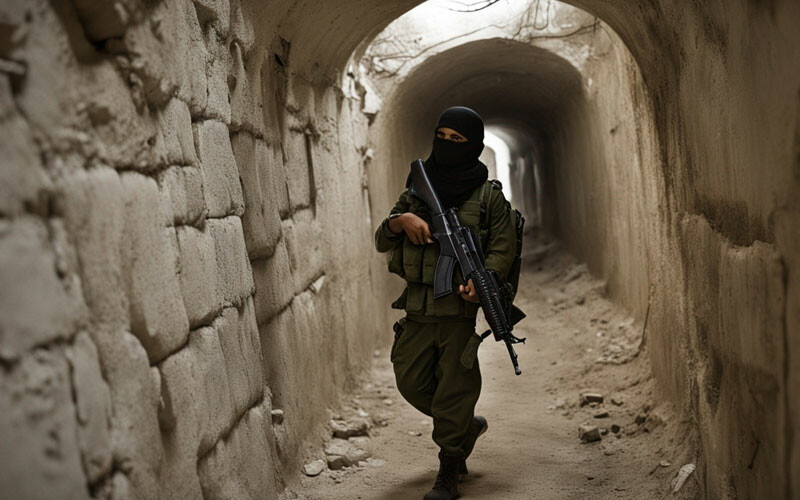 Hamas'lı direnişçiler, tüneller kullanarak saldırılar gerçekleştiriyor